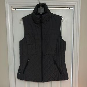Women's Quilted Black Vest